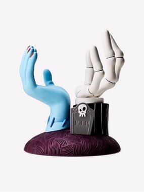 Nightmare Before Christmas Jack Skellington & Sally Hands Pedestal Candle Colder
